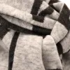 This grey and black checkered women's scarf is warm in autumn and winter, made of pure cotton, simple and versatile Application Scenario